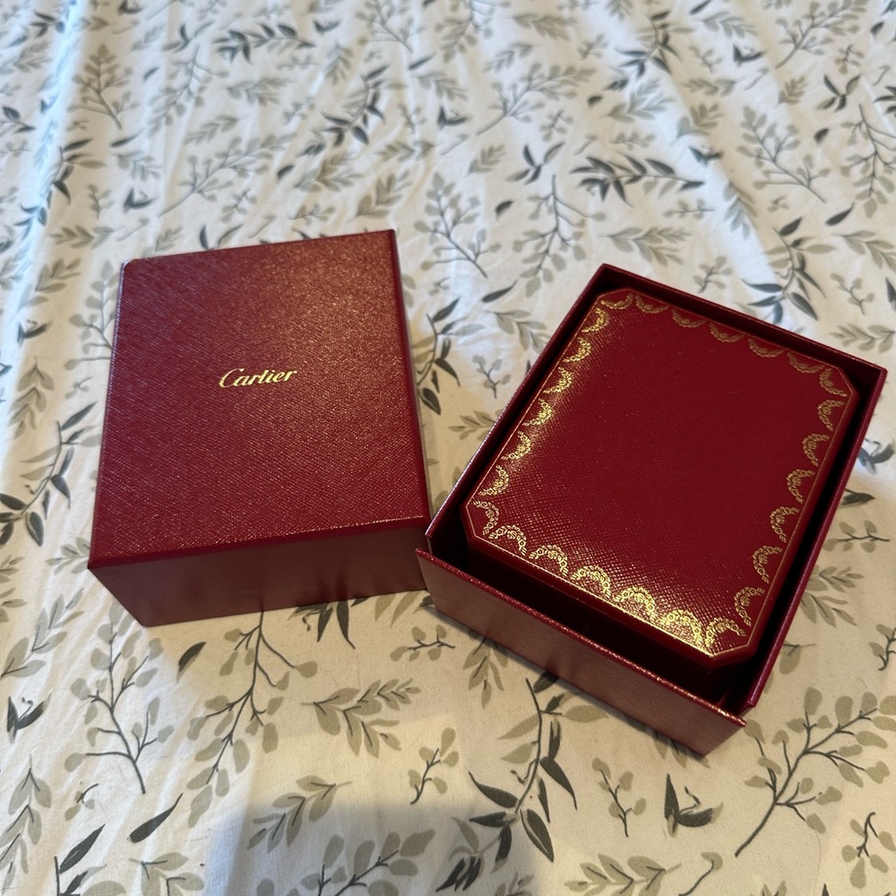 Cartier Red Box with Gold Detailing